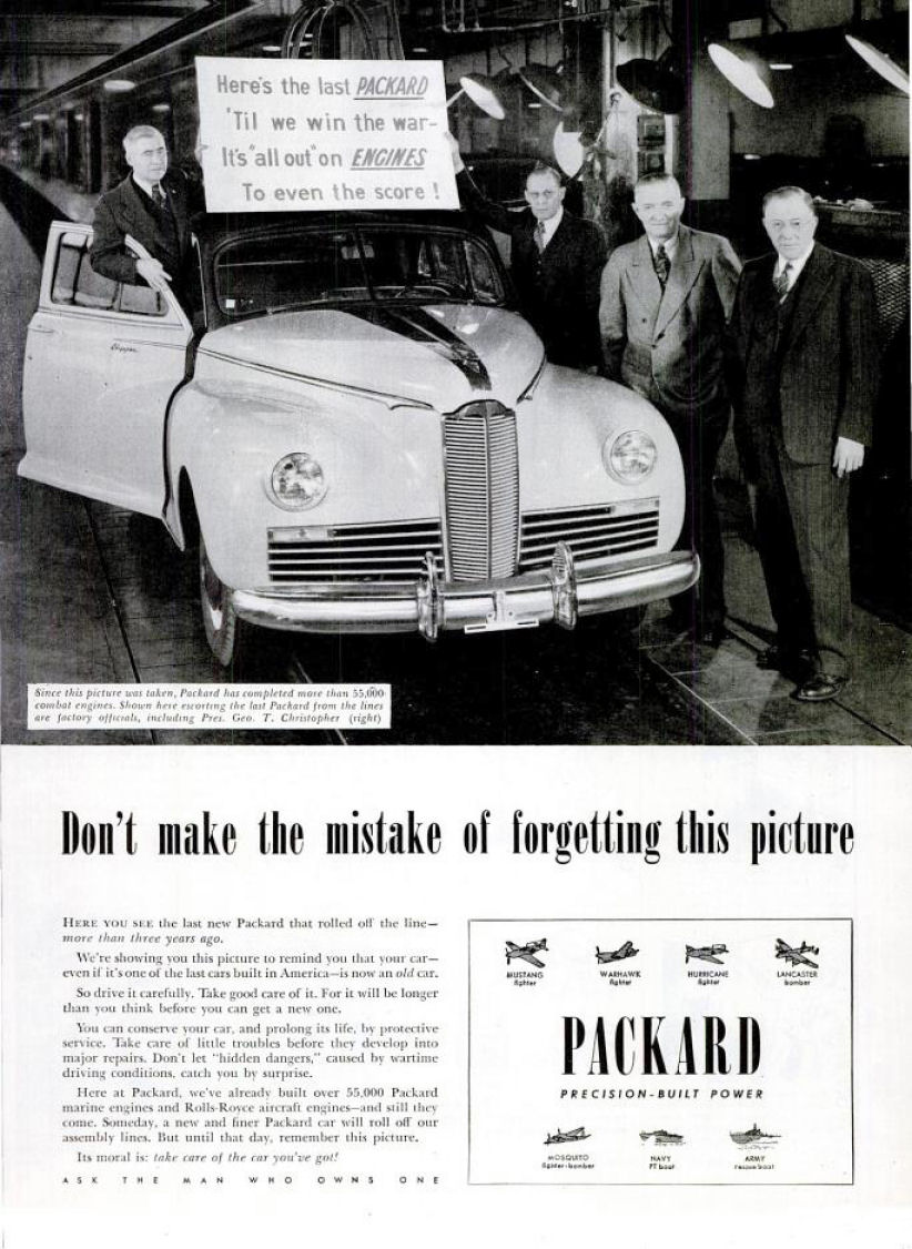 1945 Packard Auto Advertising